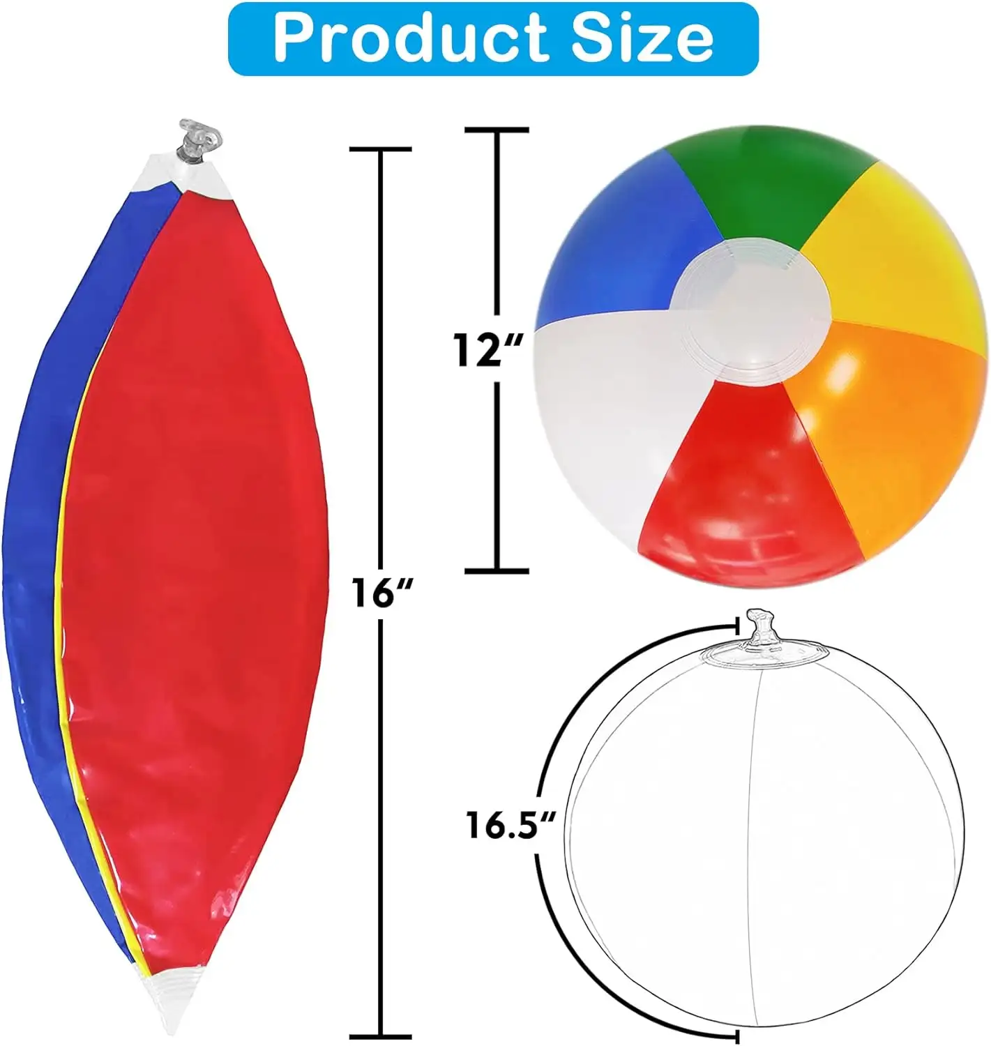 16inch Beach Balls for Kids - 2